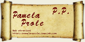 Pamela Prole vizit kartica